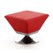 Manhattan Comfort Diamond Swivel Ottoman in Red and Polished Chrome OT002-RD - alternate 1